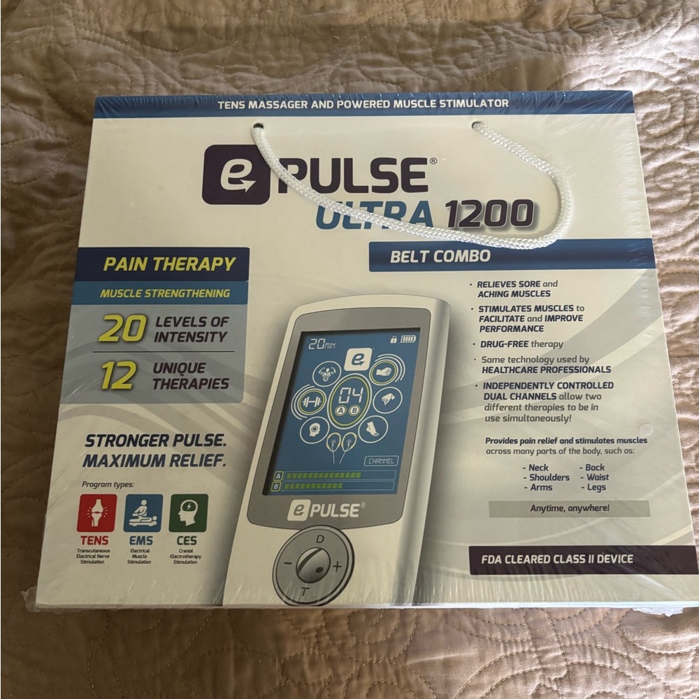 NWT Pulse Ultra 1200 TENS Massager - White